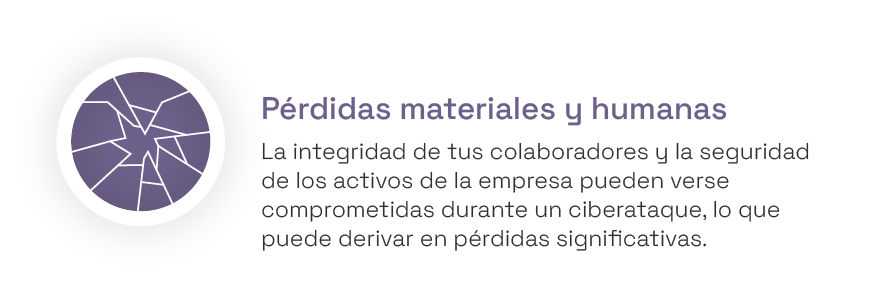 Pérdidas materiales y humanas Pérdidas materiales y humanas